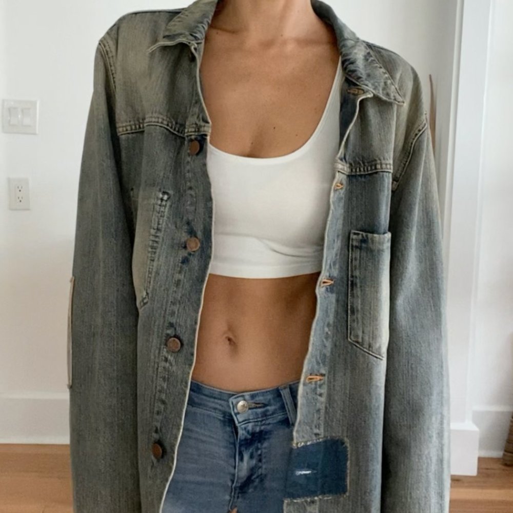 Nudie Jeans Ronny Patches Men's Jean Jacket Made in Italy XL